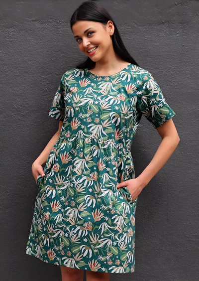 Mabel Dress Flannel Flower