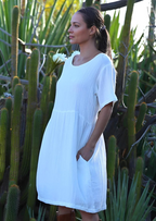 Mabel Dress Natural White