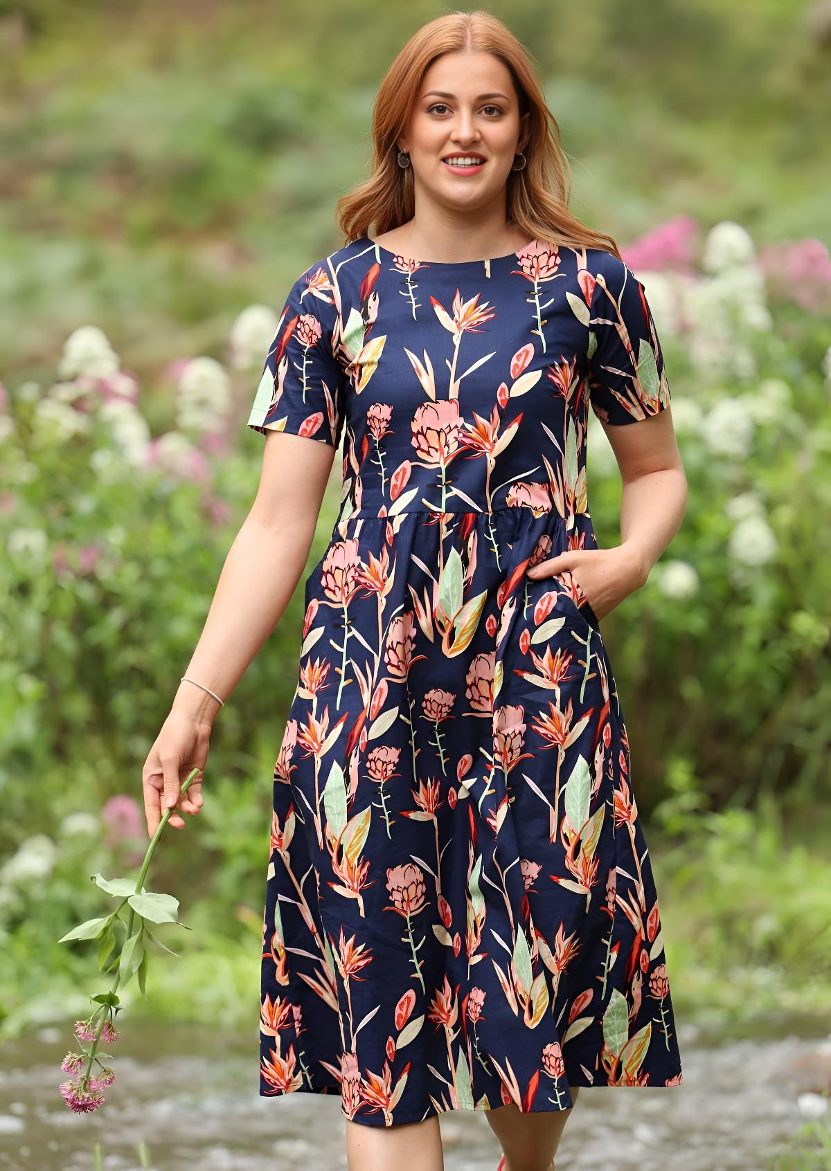 Maddison Dress Bird of Paradise