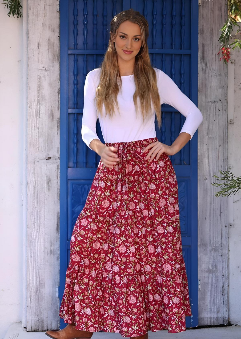 Maxi Skirt Cranberry