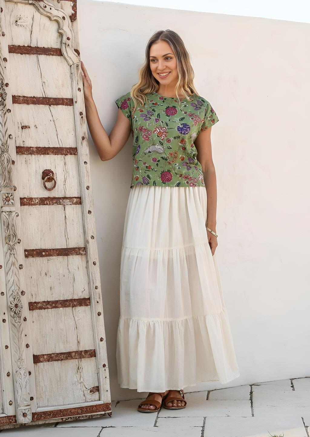 Maxi Skirt Natural White
