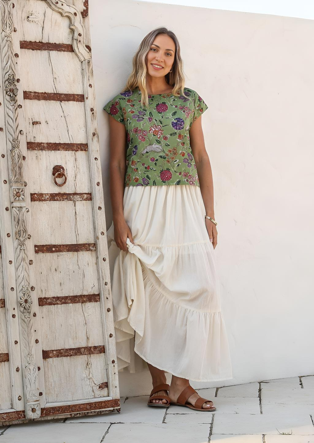 Maxi Skirt Natural White