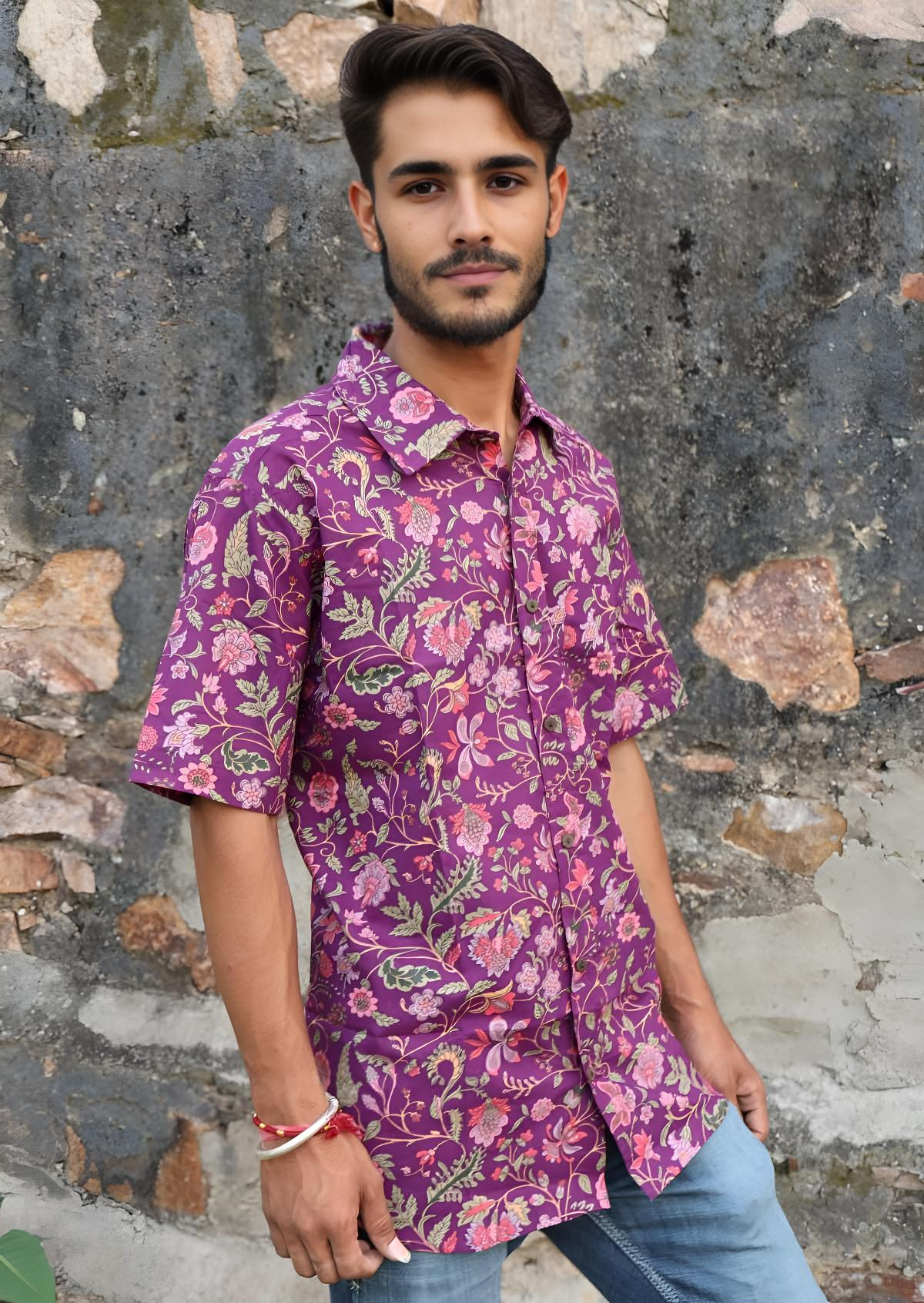 Men's Cotton Shirt Amethyst