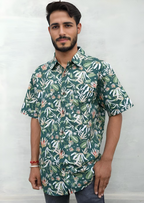 Men's Cotton Shirt Flannel Flower