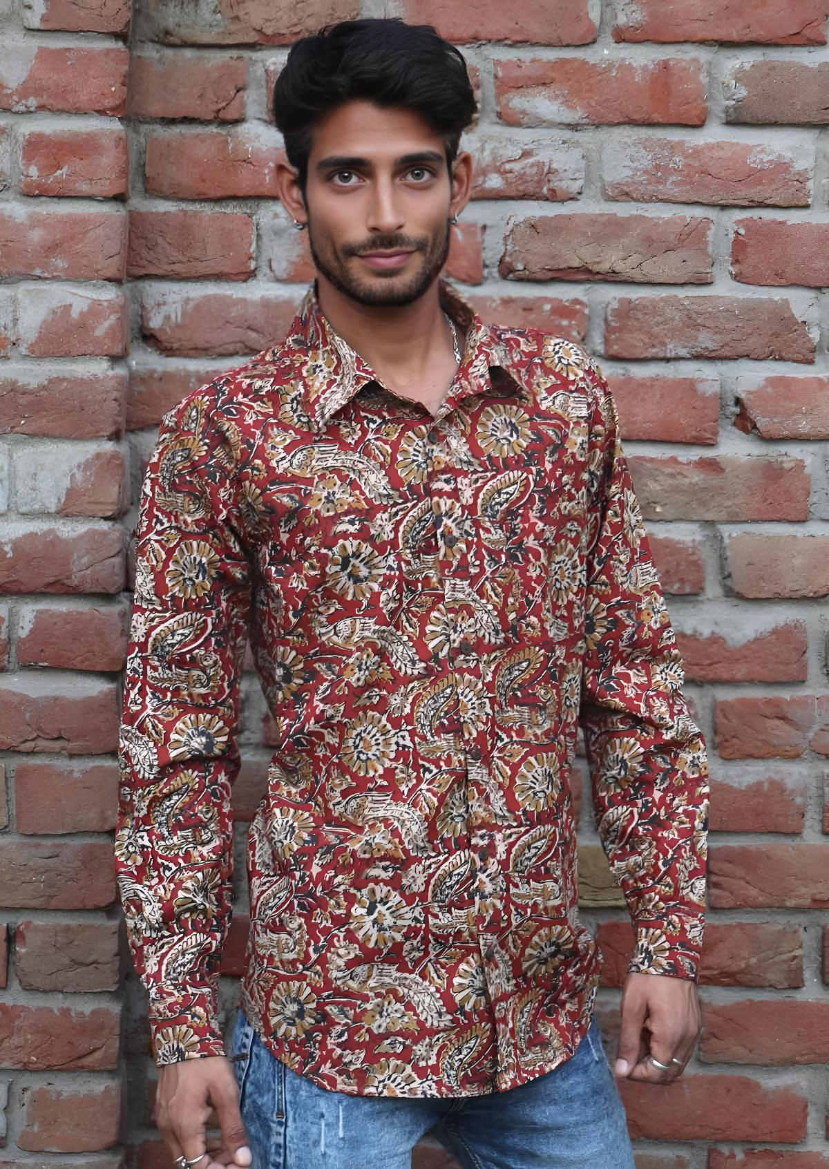 Long Sleeve Men's Cotton Shirt Mayur