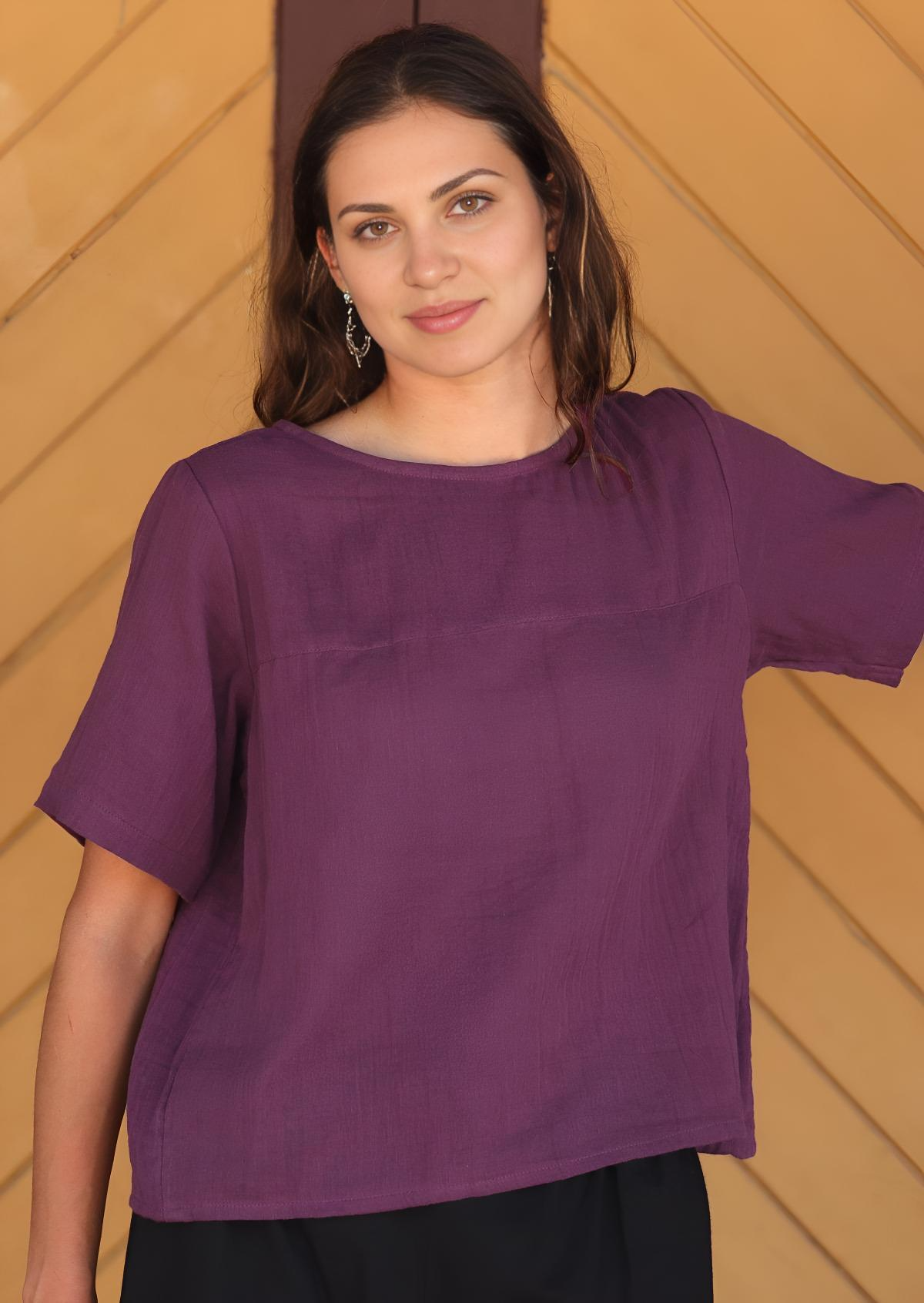 Neesha Top Eggplant