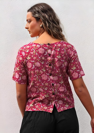 Neesha Top Cranberry