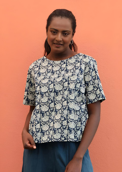 Neesha Top Indigo