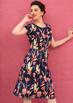Nina Dress Bird of Paradise