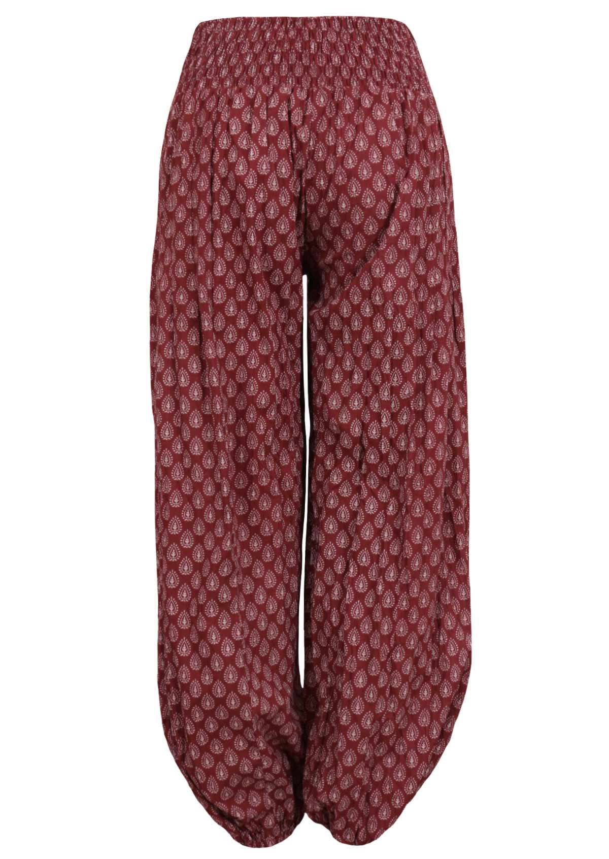 100 percent cotton harem pants with pockets back