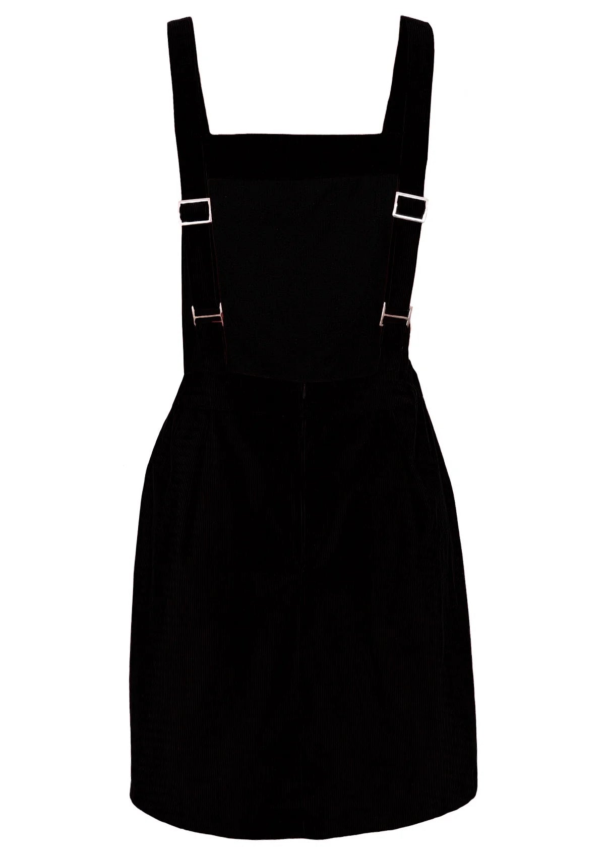 Pinafore Corduroy Dress Black