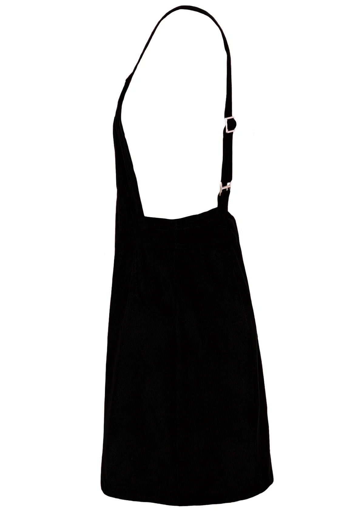 Pinafore Corduroy Dress Black