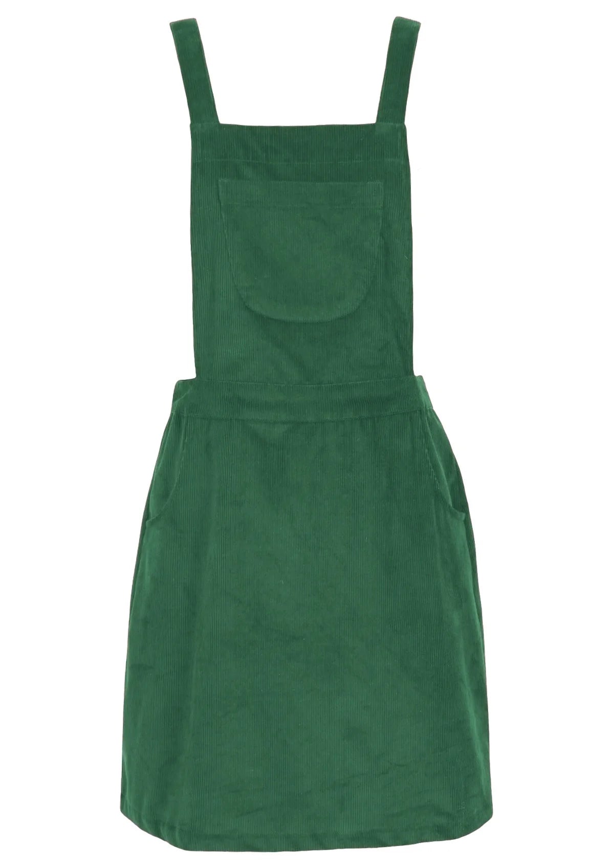 Pinafore Corduroy Dress Hunter Green