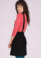 Pinafore Corduroy Dress Black