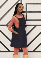 Pinafore Corduroy Dress Outer Space