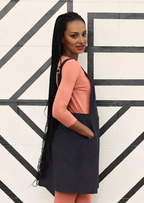Pinafore Corduroy Dress Outer Space