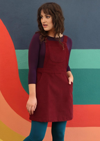 Pinafore Corduroy Dress Zinfandel