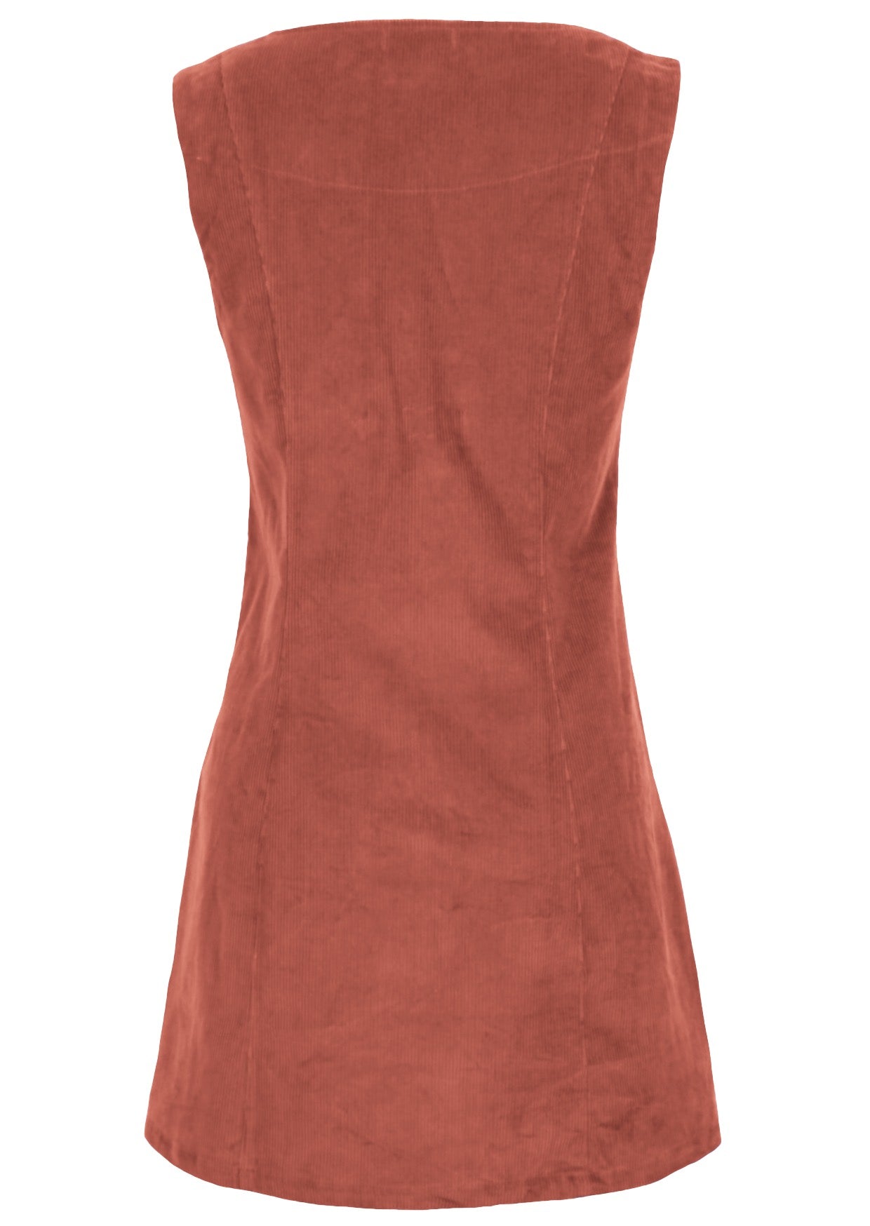 Poly Pocket Tunic Corduroy Burnt Henna