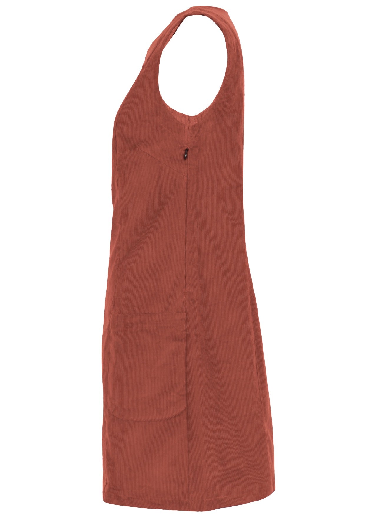 Poly Pocket Tunic Corduroy Burnt Henna
