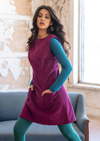 Poly Pocket Tunic Corduroy Plum