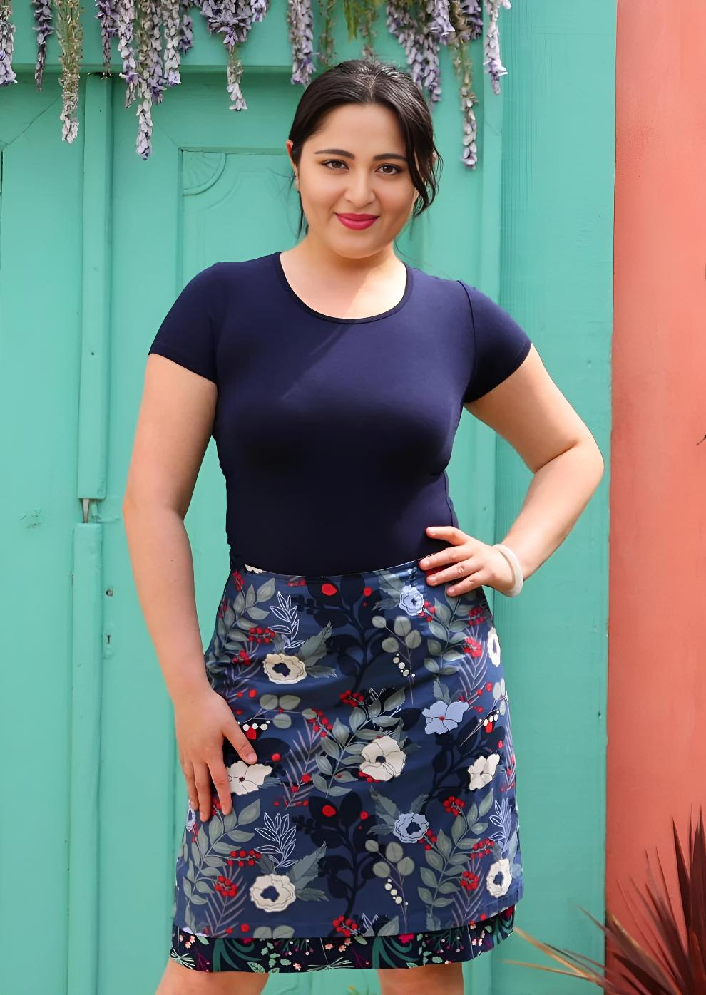 Reversible Skirt Gardenia Dianthus