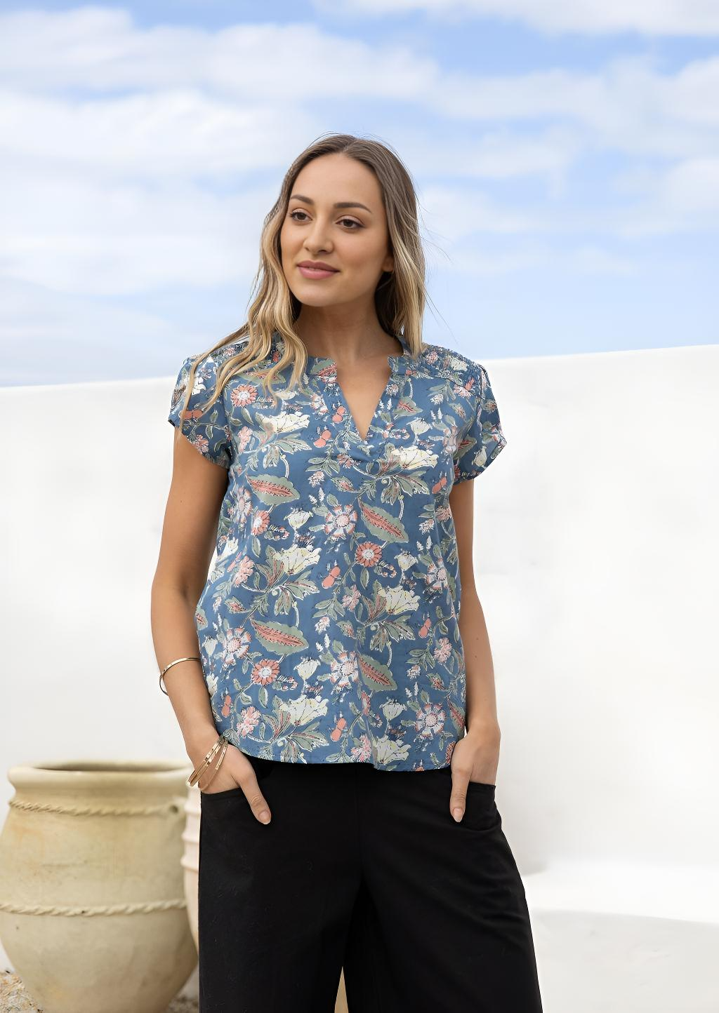 Sky Blouse Poppy
