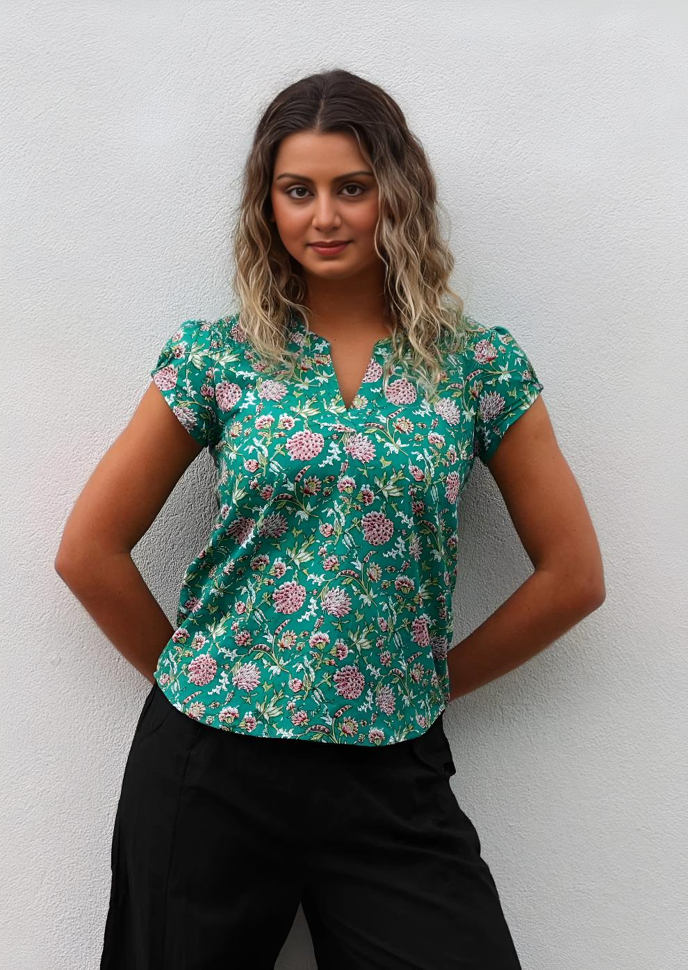 Sky Blouse Juniper