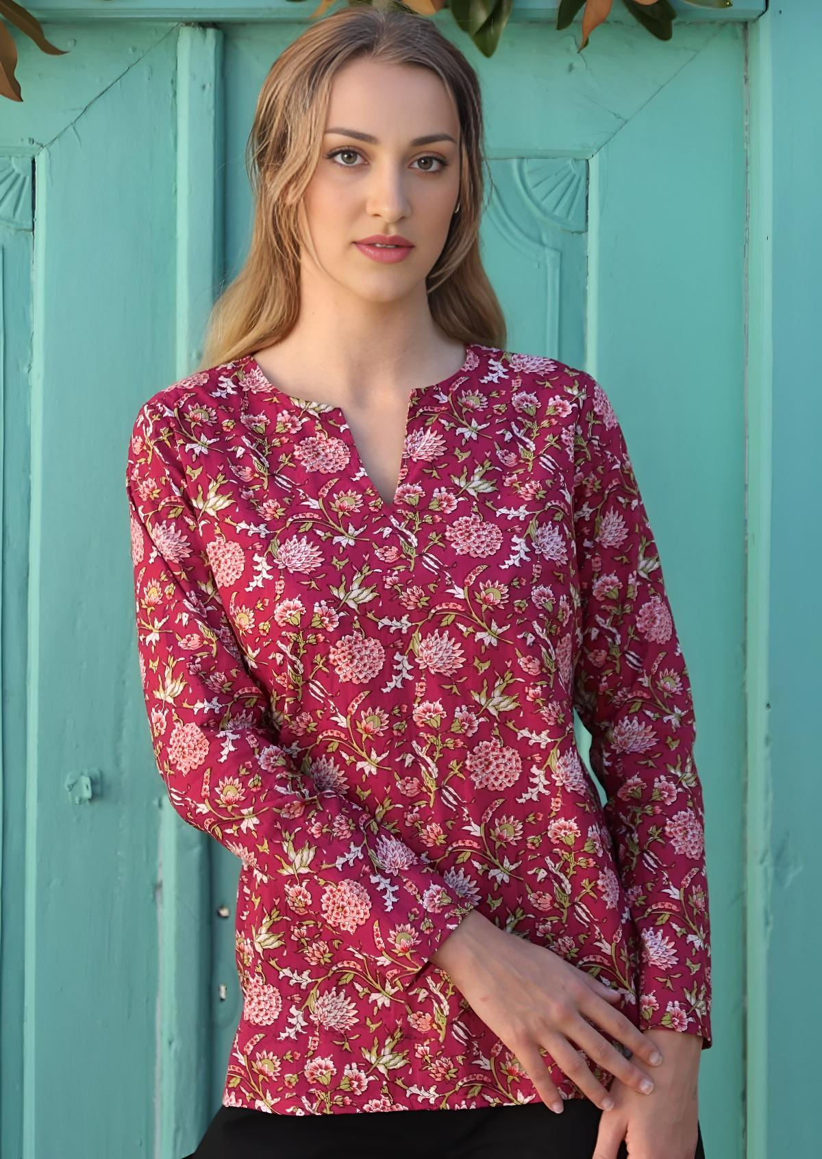 Sophia Blouse Cranberry