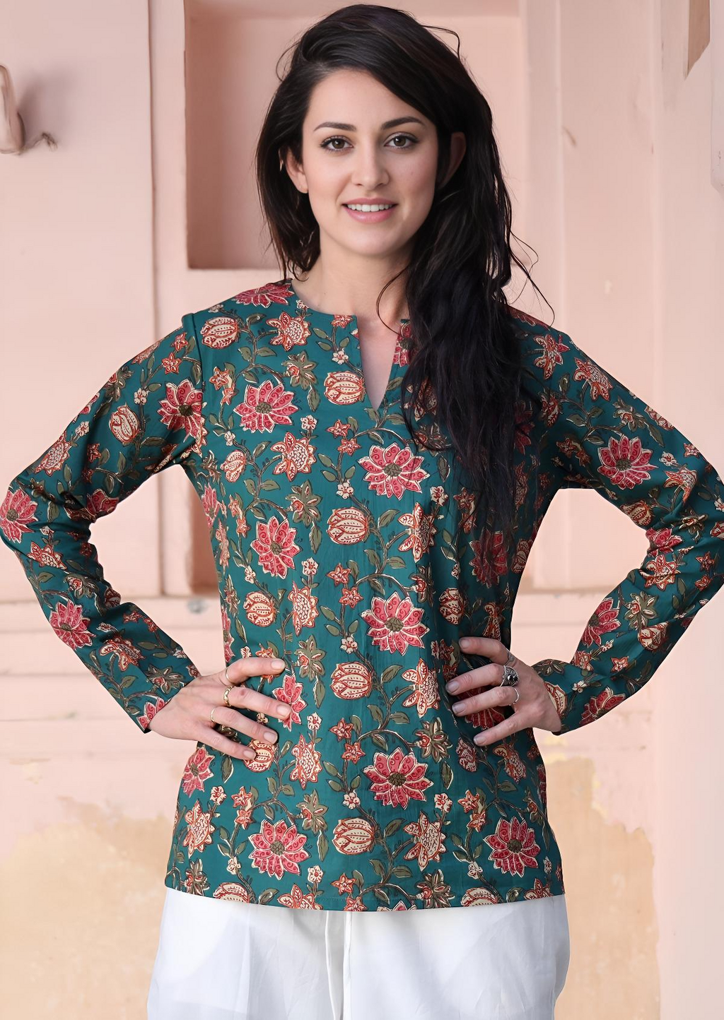 Sophia Blouse Vanya Green