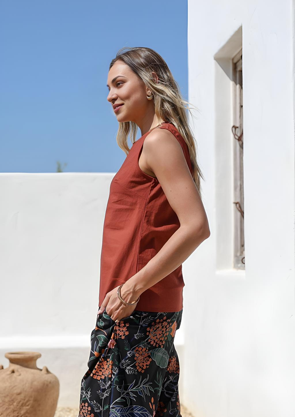 Sylvia Top Burnt Henna