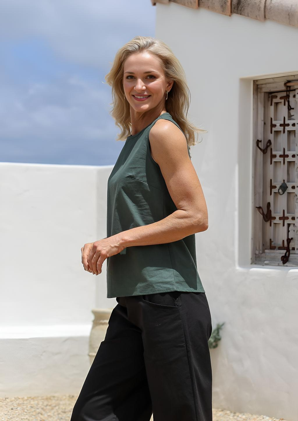 Sylvia Top Jungle Green