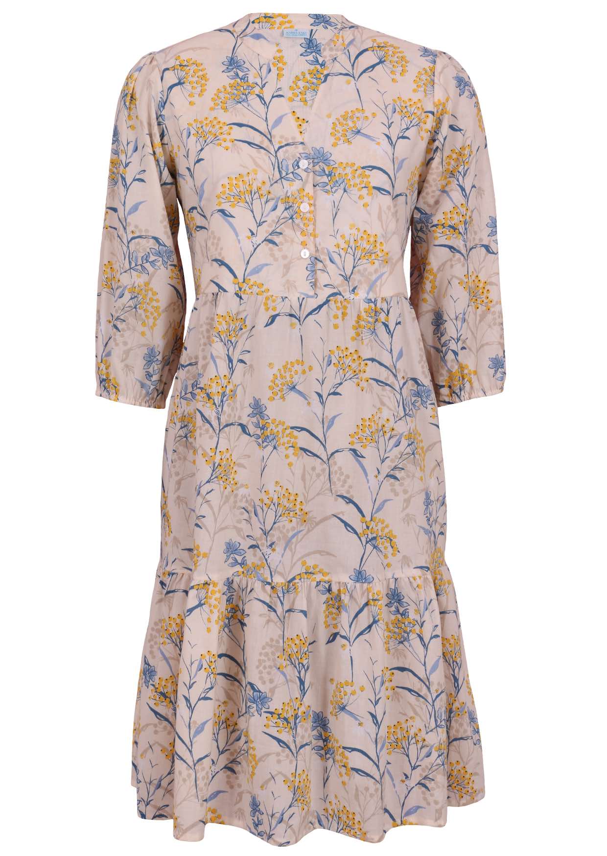 Tiered Midi Dress Blue Acacia