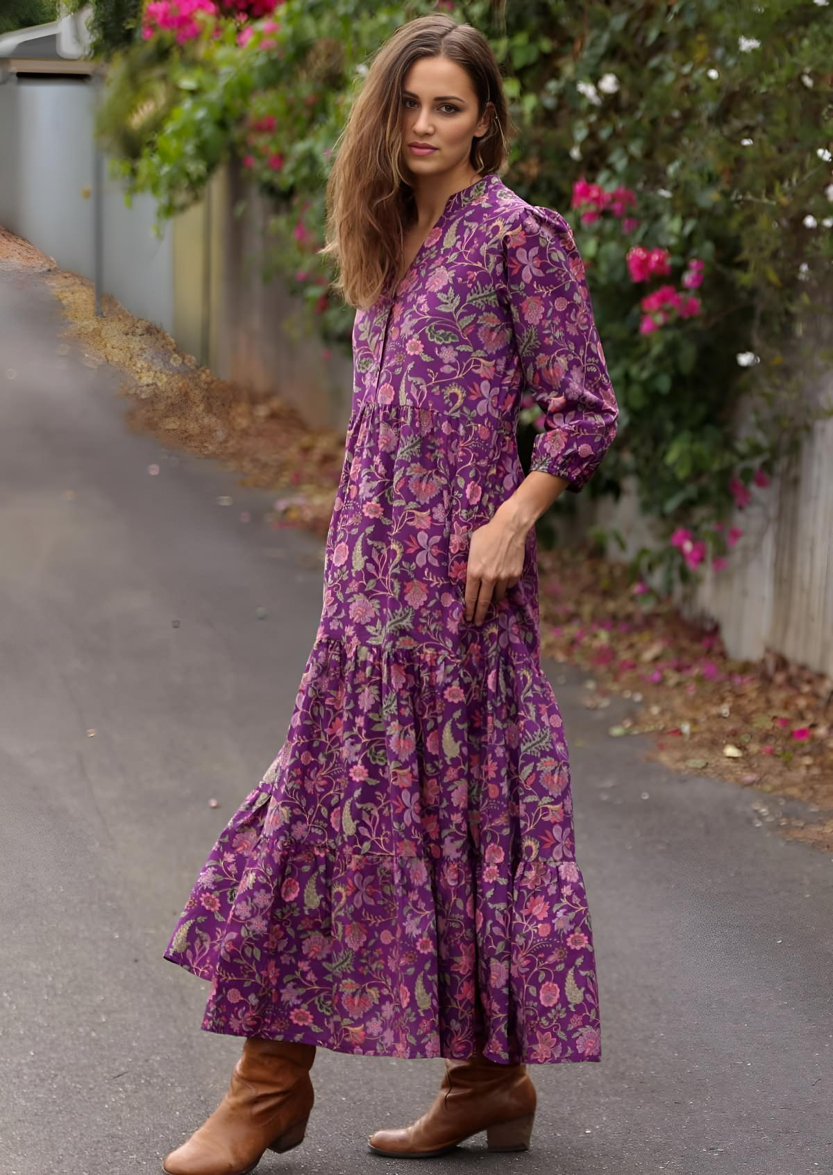 Tiered Maxi Dress Amethyst