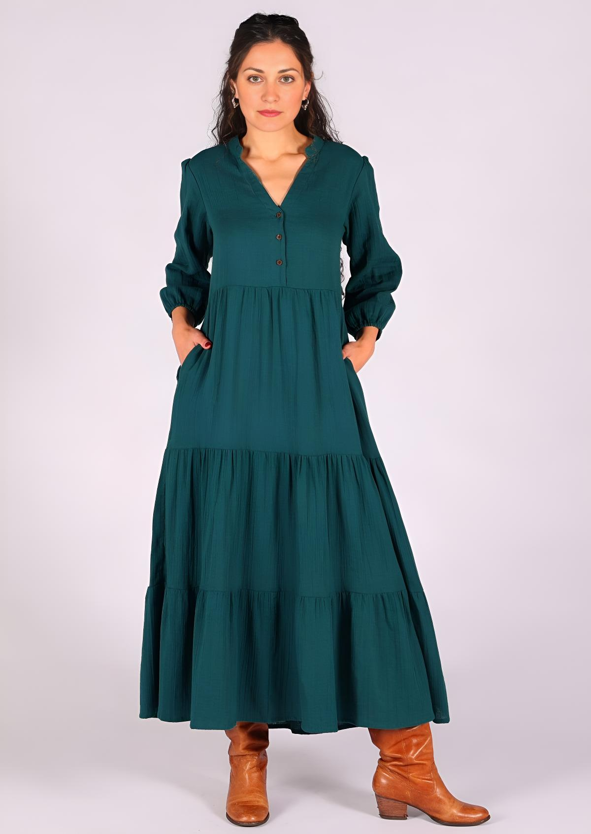 Tiered Maxi Dress Teal