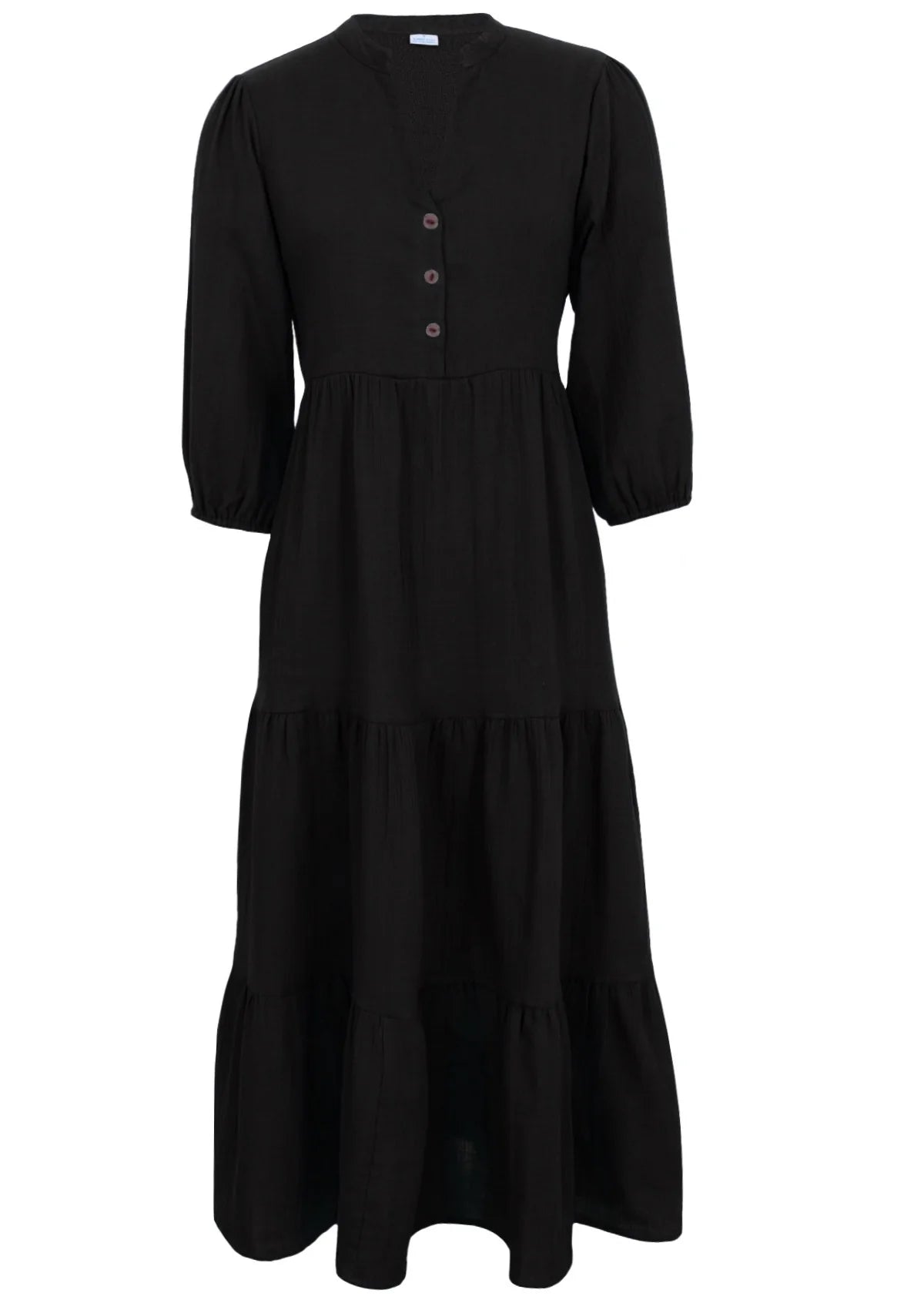 Tiered Maxi Dress Black