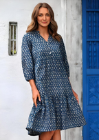 Tiered Midi Dress Bluebell