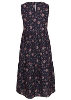 Indian Cotton floral print dress back 