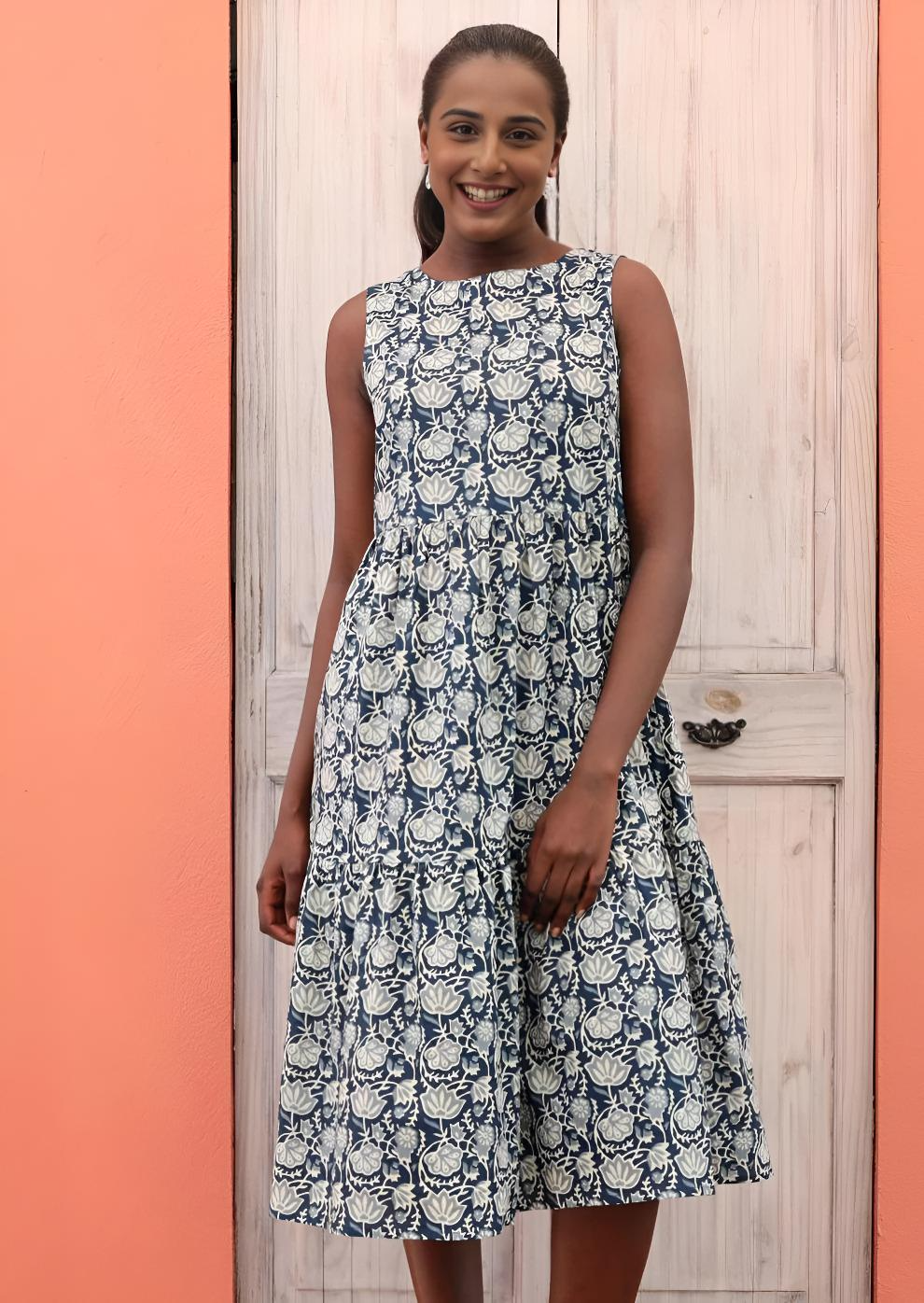 Tully Dress Indigo