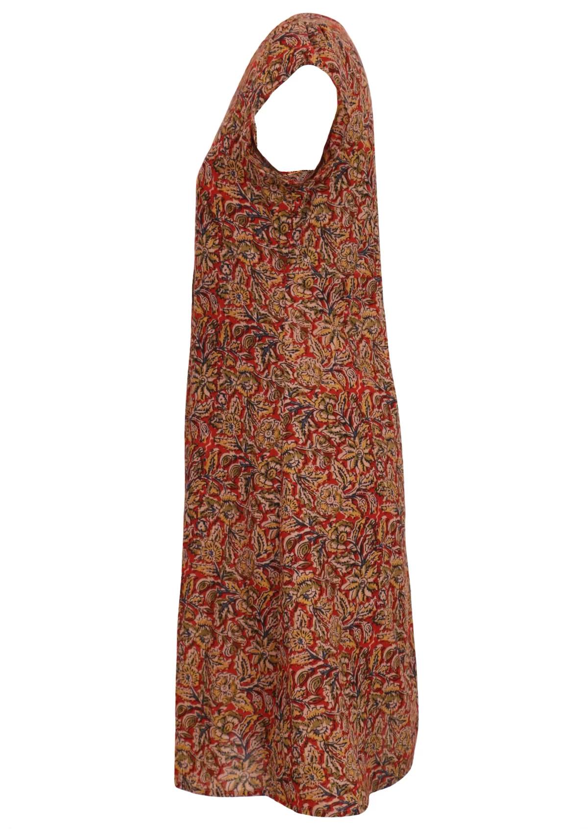 100% cotton Tulsi Dress Wild Spice side view