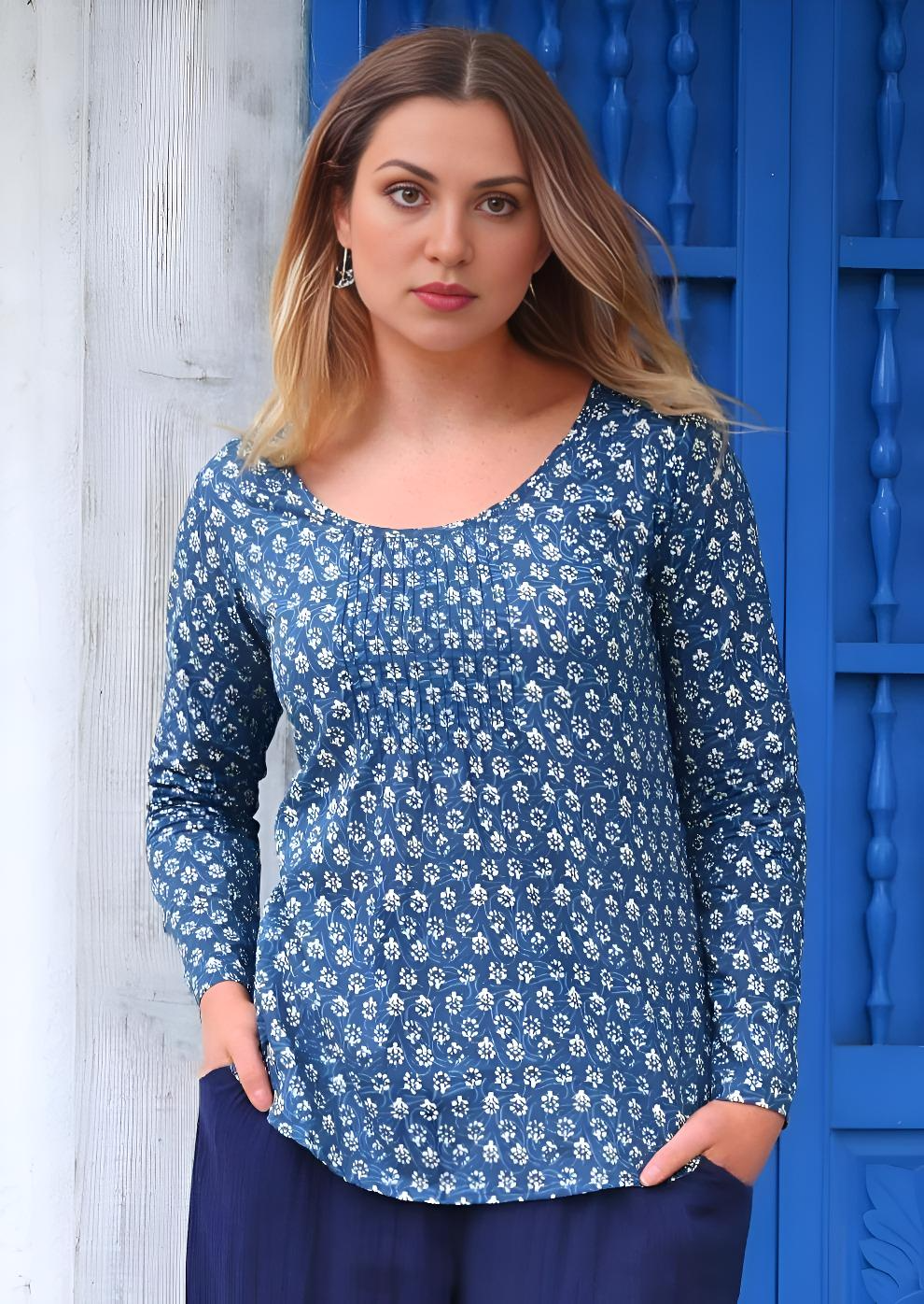 Tulsi Long Sleeve Top Bluebell