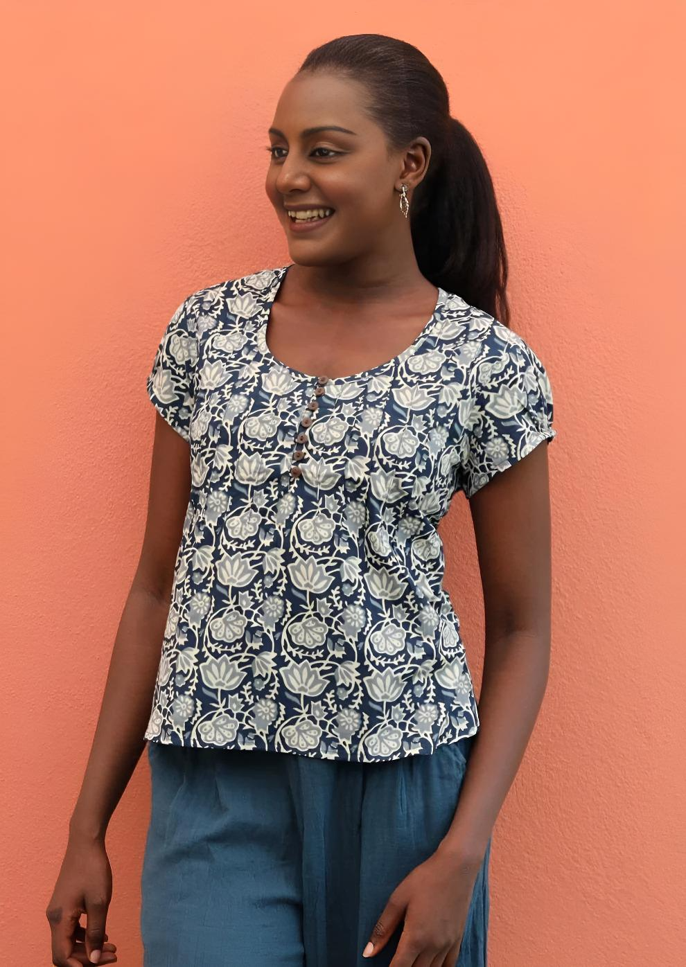Yasmin Top Indigo
