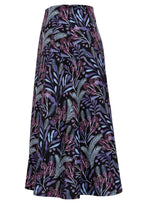 Hidden side zip and wide waistband cotton skirt