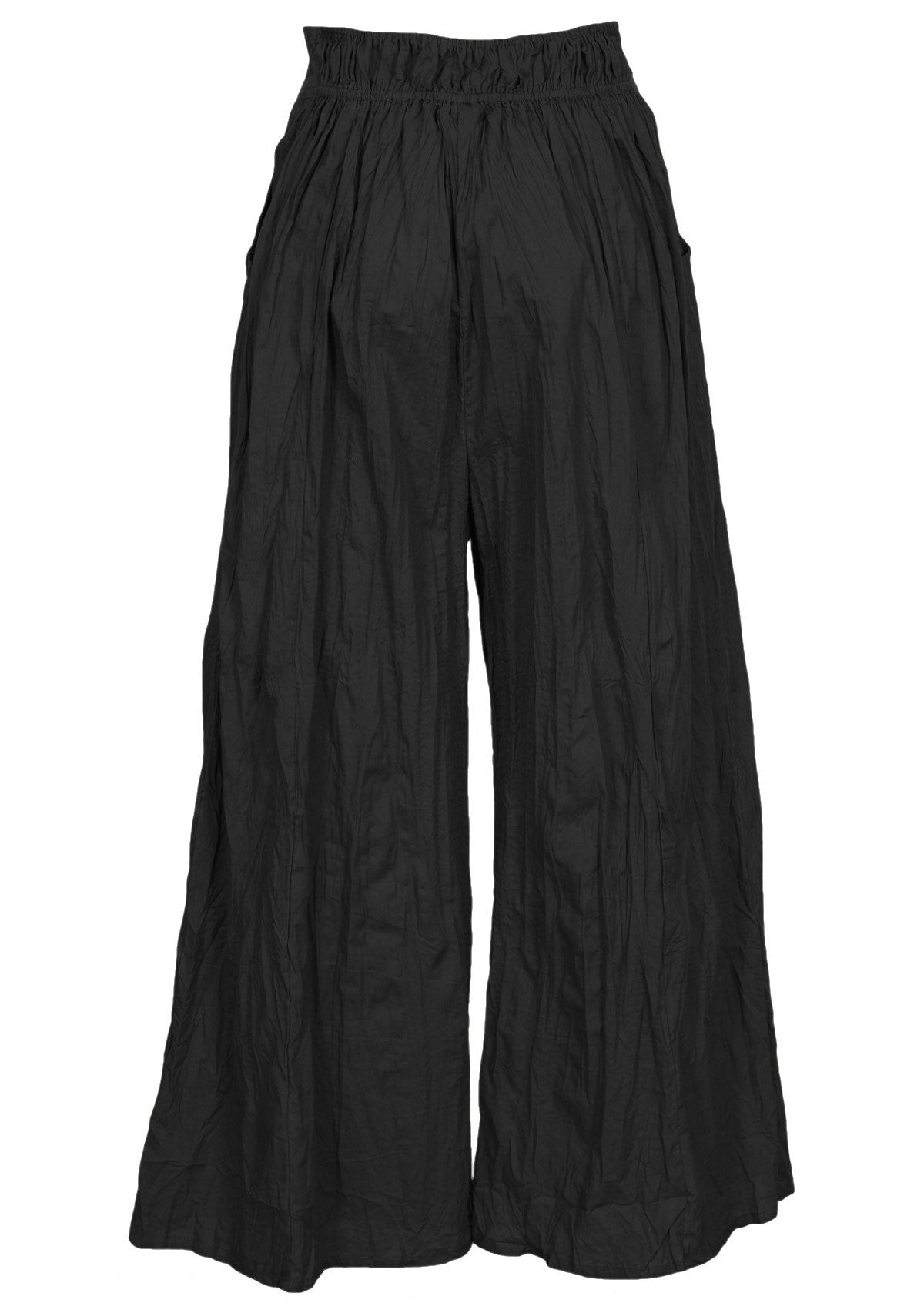 back view loose fit women's pant black