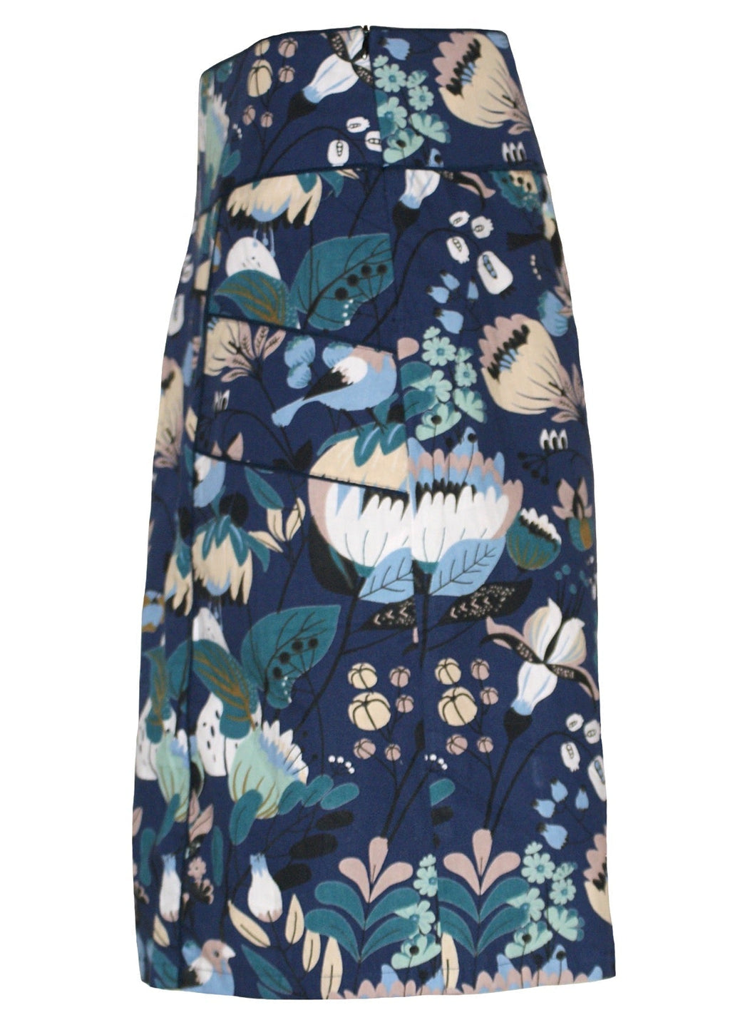 side view side pocket floral printed skirt