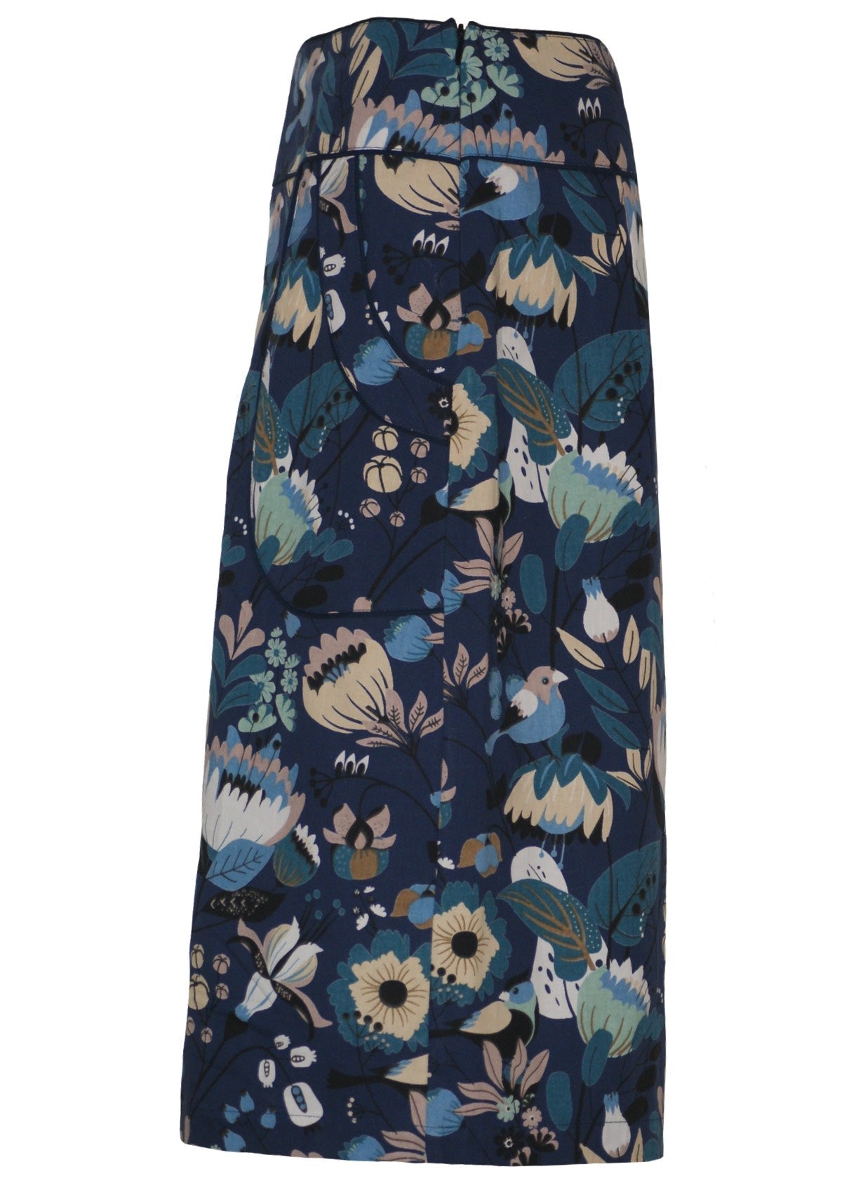 side view cotton skirt with side zipper