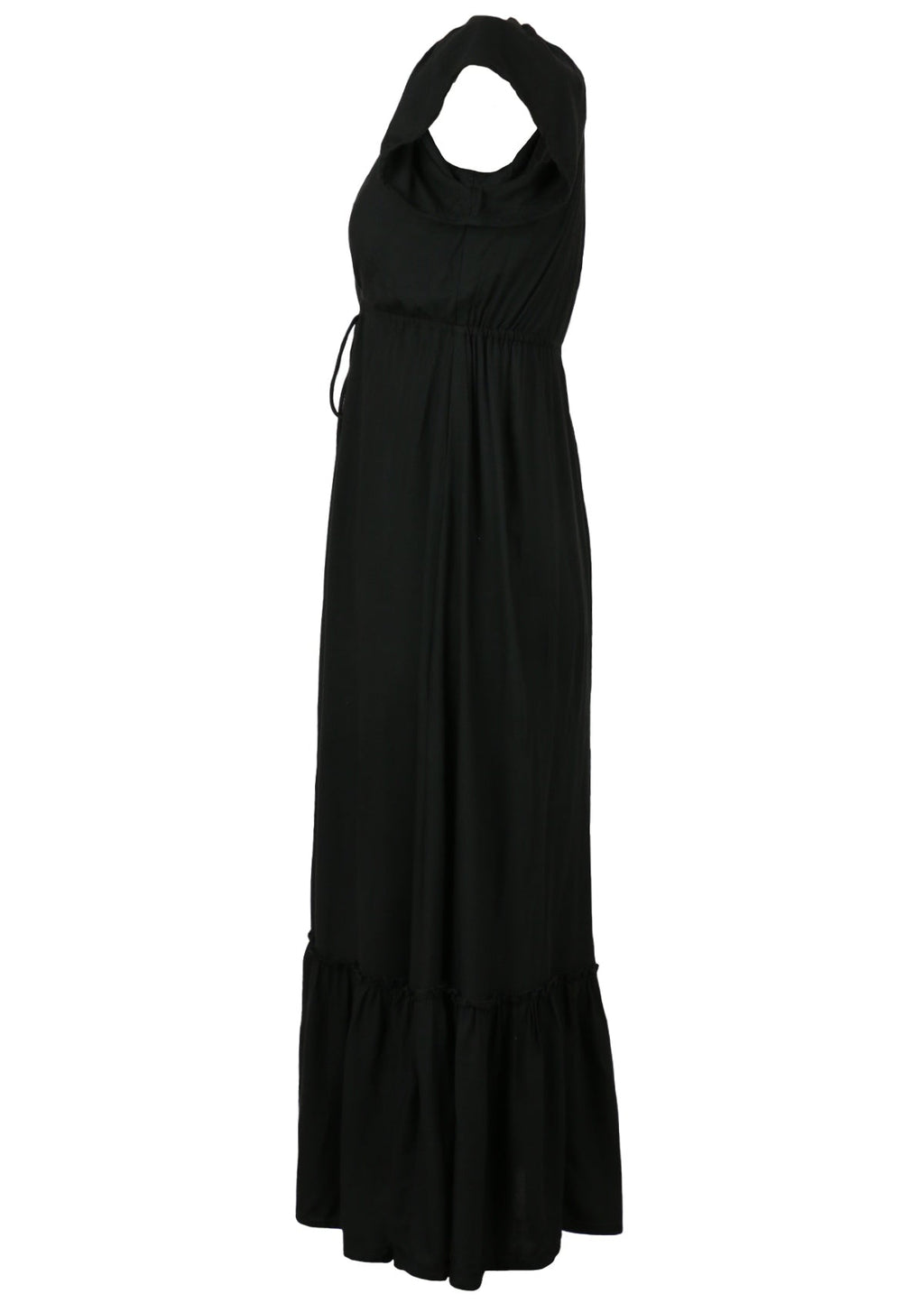 Side View Short Sleeve Maxi Dress Empire Waist